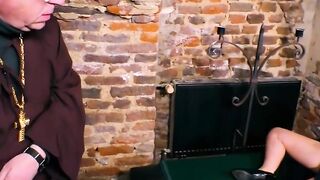 Seducing The Nun - barely legal & Innocent Virgin Gets Fucked By A Dirty Old Man