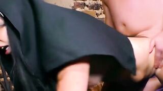 Seducing The Nun - barely legal & Innocent Virgin Gets Fucked By A Dirty Old Man