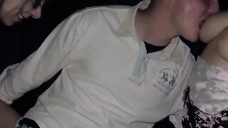 Threesome Frenzy! Sex in Car with Hot Blonde & Brunette Pornstars