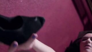 Teenage Nylon Footjob - Old Man Fucks women's Feet in High Heels