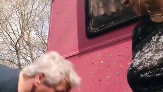Grandma's Outdoor Adventure - Old Granny Fucked By A barely legal Stud