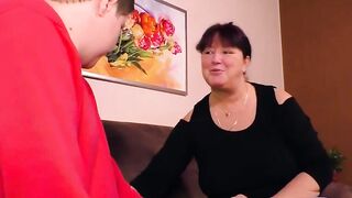 Mom's Hot Secret - Older Mom Fucks Son-In Law In Her Kitchen