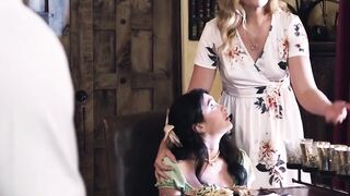 Three Way Frenzy - Older Sisters Share barely legal Stepsister's Boyfriend