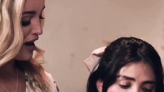 Three Way Frenzy - Older Sisters Share barely legal Stepsister's Boyfriend