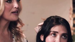Three Way Frenzy - Older Sisters Share barely legal Stepsister's Boyfriend