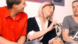 Three's A Charm - Blonde Babe & Hunk Share Their First Threesome Experience