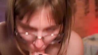 Teen Slut Twosome - Double Facial Blowjob & Hardcore Threesome