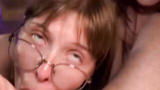 Teen Slut Twosome - Double Facial Blowjob & Hardcore Threesome