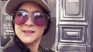 Curvy Cutie Gets Her Three Holes Filled in Berlin Street Food Stall