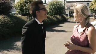 Hot MILF Cougar Julia Pink Fucks Her Step Son's Friend in Public Bathhouse