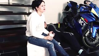 Ink-Splattered Slut Fucked Hard with Screw Driver by Older Man