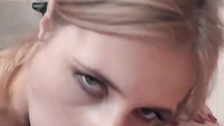 Blonde Teenager Masturbates in Her Bedroom with Dildo & Vibrator
