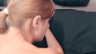 Blonde Teenager Masturbates in Her Bedroom with Dildo & Vibrator