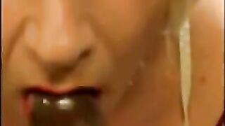 CrossDressing Hunk Jerks Off While Giving BJ to Hot Brunette - HD