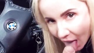 Blondie Babe Blows Car Mechanic - POV Sex in Garage