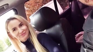 Blondie Babe Blows Car Mechanic - POV Sex in Garage