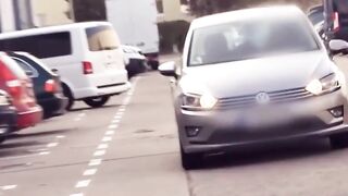 Outdoor Sex Adventures - Blondie Babe Fucked in Public Parking Lot