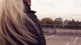 Outdoor Sex Adventures - Blondie Babe Fucked in Public Parking Lot