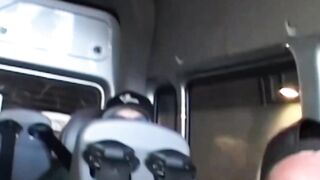 Van Life - Blonde Babe Gets Plastered With Semen Inside A Van