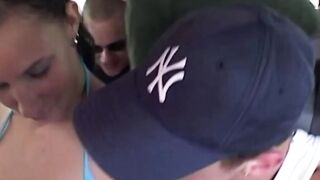Van Life - Blonde Babe Gets Plastered With Semen Inside A Van