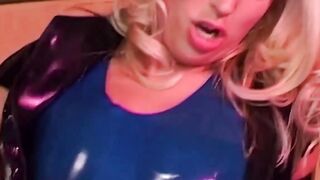 Euro Lesbian Threesome - Sex Toy Sharing with Rubber Gloves