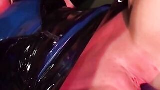 Euro Lesbian Threesome - Sex Toy Sharing with Rubber Gloves