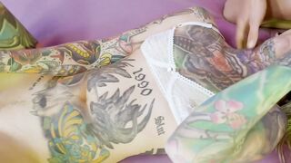 Tatted Up Babe Lisa Rockettock Gets Double Penetrated in Hardcore Threesome