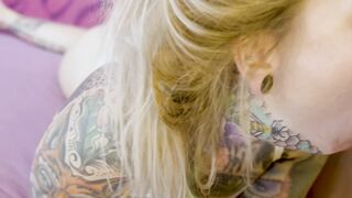 Tatted Up Babe Lisa Rockettock Gets Double Penetrated in Hardcore Threesome