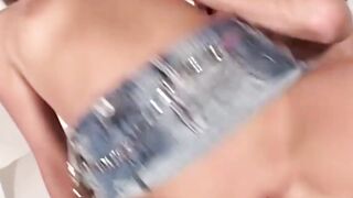 EU college girl Gets Throat Banging Lesson - Euro Teen Facesitting Blowjob