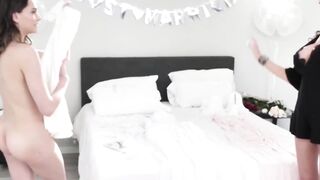 Lesbians Seduction - Older Mom & Daughter Share Sex With Step-Mom