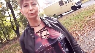 Grandma's Park Adventure - Old Woman Grandmother Fucked By barely legal Man