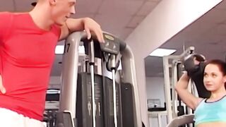 Dark-Haired Vixen Rides A Hard Dick In The Gym - Fitness Goddess Gets Sweaty