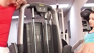 Dark-Haired Vixen Rides A Hard Dick In The Gym - Fitness Goddess Gets Sweaty