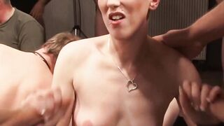 Groupie Sluts Suck And Swallow In A Wild Gangbang Orgy