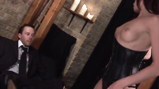 Dominatrix Submissive Babe Gets Pounding From Her Master In Leather And Latex