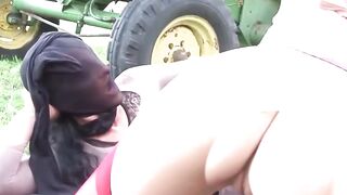 Outdoor Orgy of Bondage Slaves with Dominant Master