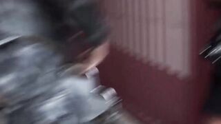 Bondage Domination Submissive Slut Faces Piss Play with Dominatrix in Leather Outfit