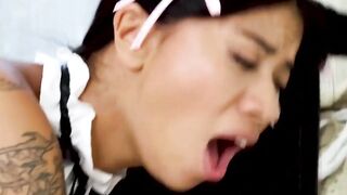 Asian Bombshell Ameenah Green Fucked Hard in Rough Sex Scene
