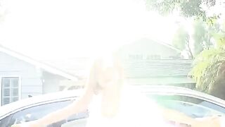 Tesssa Fowlers' Sexy Carwashing Adventure" or "Sexy Babe Gives You A Free Handjob While Cleaning Your Ride