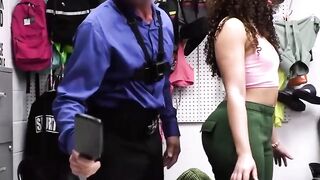 Ebony Teen Steals Officer's Hard Dick & Gives Him A Milky Surprise