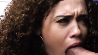 Ebony Teen Steals Officer's Hard Dick & Gives Him A Milky Surprise