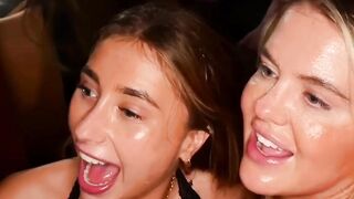 Five Girls Share One Guy's Load - Group Orgy