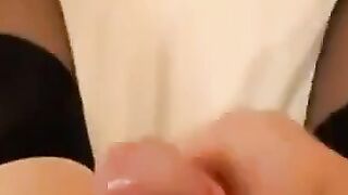 Cross-Dressing Teen Jerks Off In Lingerie And Shoots A Load - HD