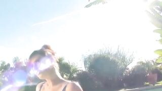 Patriotically-Dressed Babe in Red White & Blue Fucks Her Man Hardcore