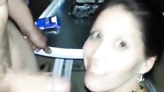 Partying Hard! Sexy Redhead Babe Sucks And Swallow's Her Man's Load