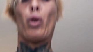 Ink-Splattered Blondie Fucked Hard in Real Life Sex Scene