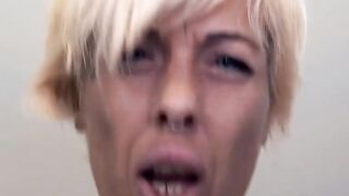Ink-Splattered Blondie Fucked Hard in Real Life Sex Scene