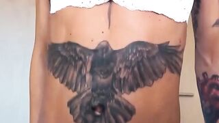 Ink-Splattered Blondie Fucked Hard in Real Life Sex Scene