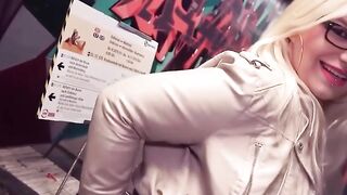 Public Blowjob & Sexual Adventure in Glasses With Snake Eyes