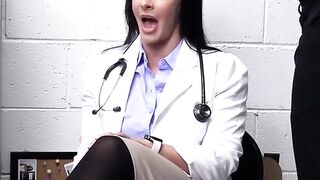 Broke MILF Doctor Goes Undercover As A Cop To Pay Off Debt - Latex Gloves & Big Tit Blowjob